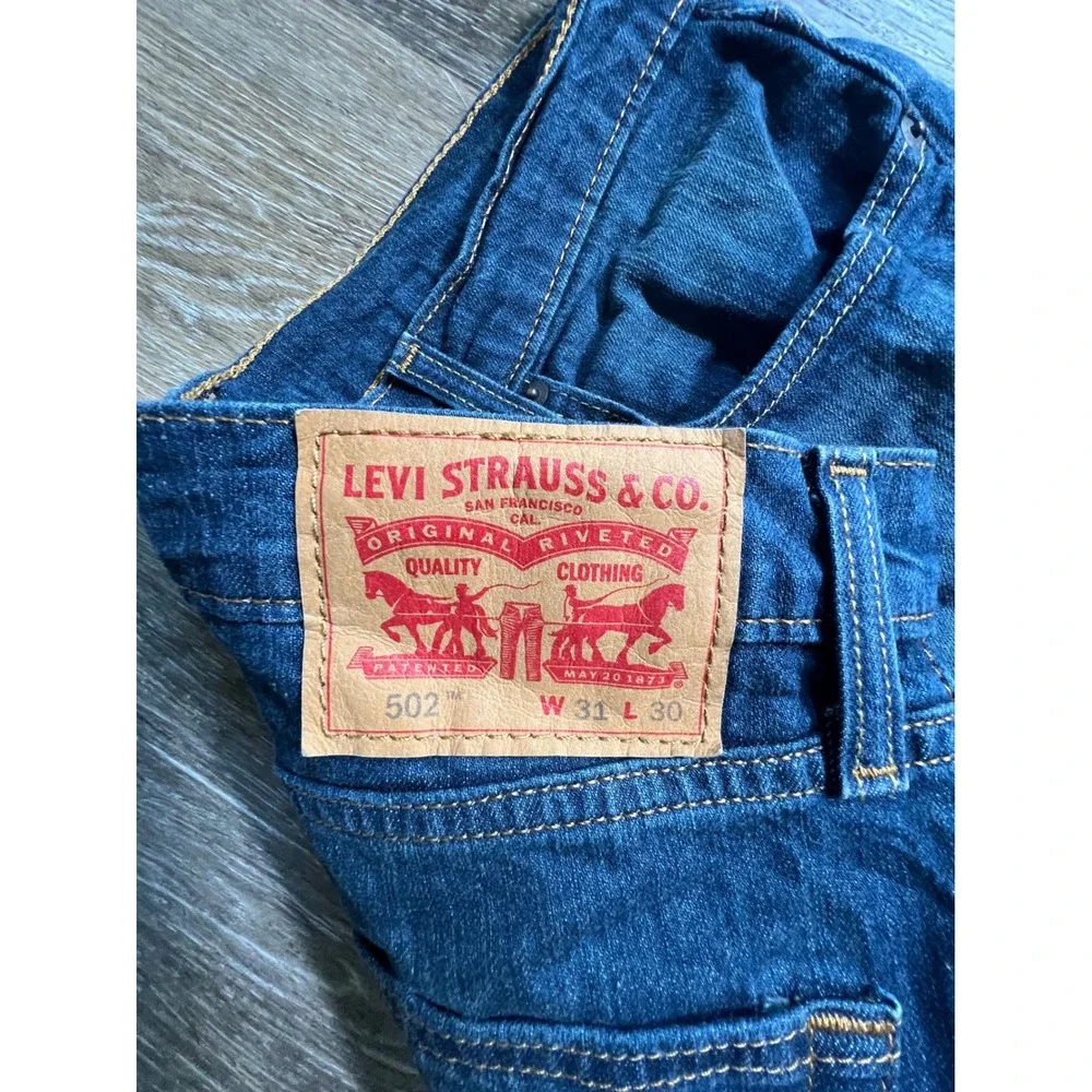 Levi's 502 Regular Taper‎ Jeans Mens 31x30 Blue Medium Wash Denim Pants